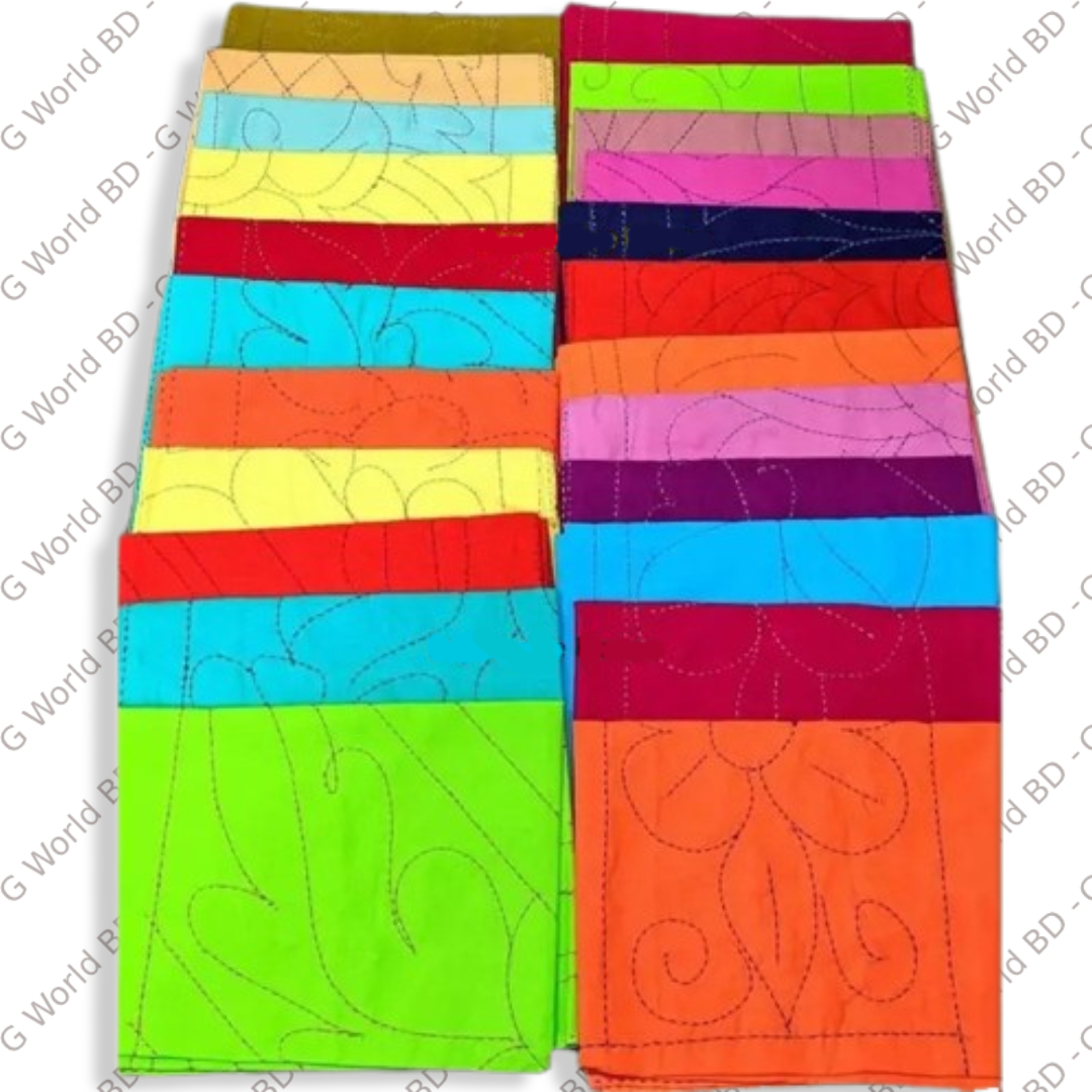 DeshiNokshi Cotton Katha for Newborn Baby - Multi Color