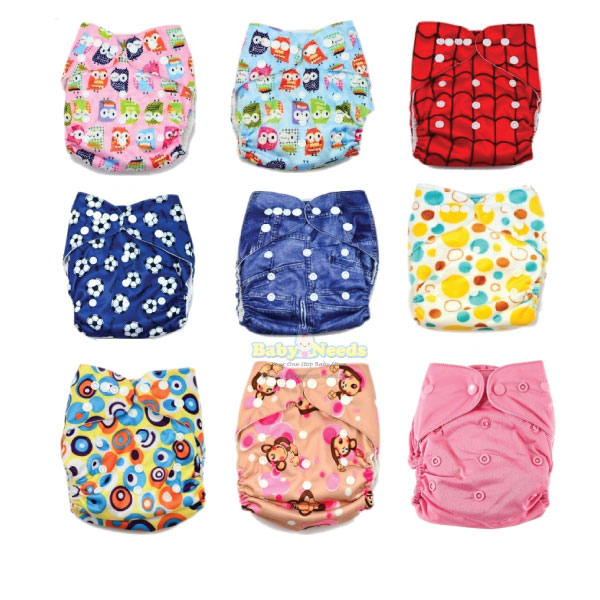 Cloth Diapers Washable Reusable Diaper Fitted for Baby Girls and Boys