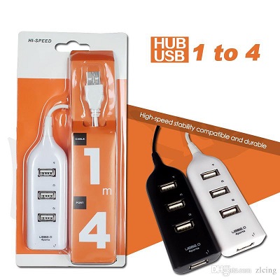4 In 1 Mini 4 Port USB 2.0 Hub USB Port For Laptop PC Computer 4in1