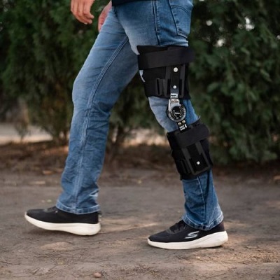 TYNOR R.O.M. Knee Brace 18″/46cm,Universal Size, 1 Unit Knee, Calf & Thigh Support